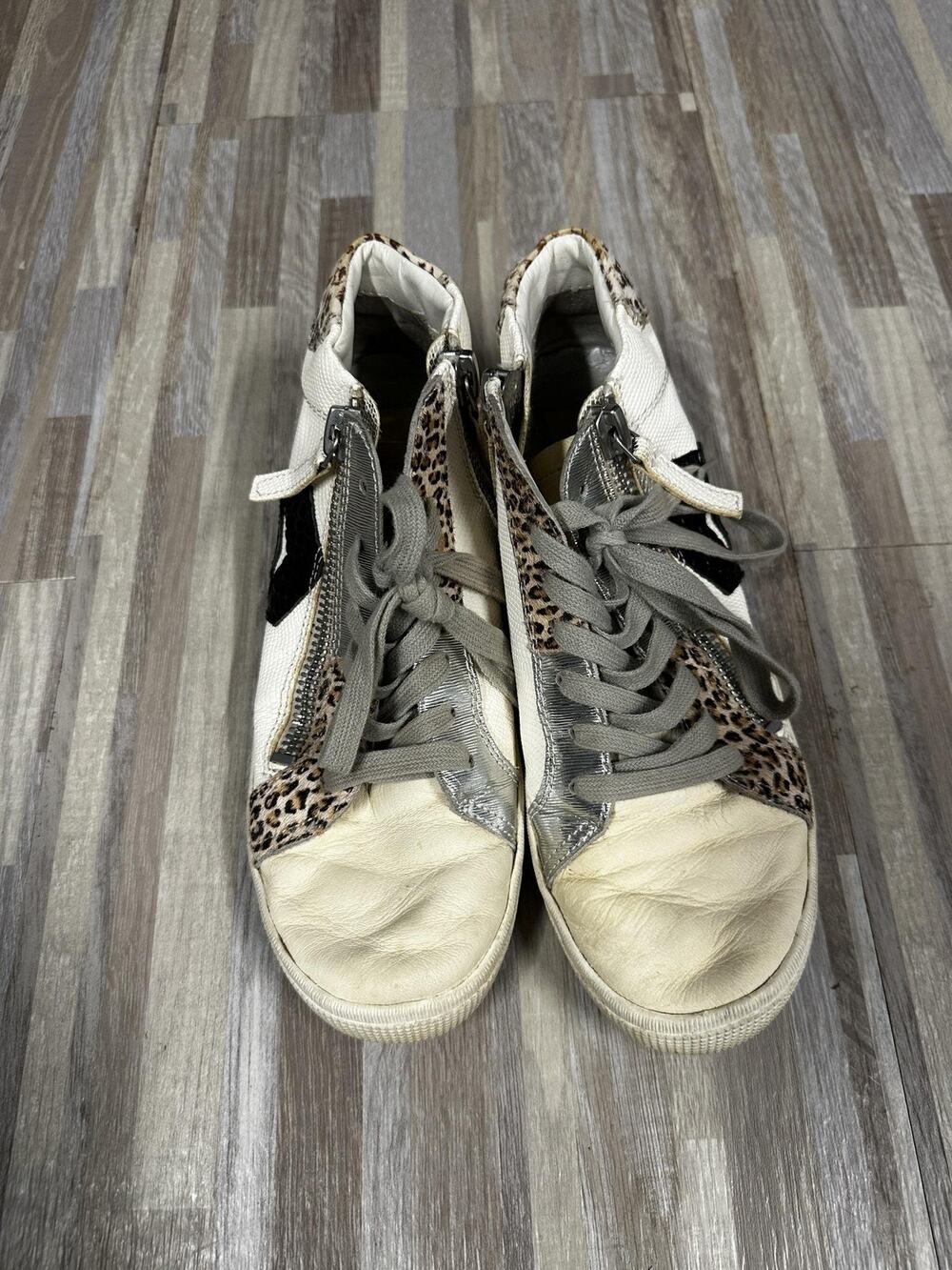 Dolce Vita Womens Leopard Glitter High Top Sneakers Size 9